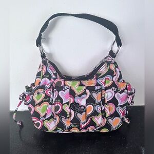 MUDD Colorful Heart Print Shoulder Bag Small 90s Y2K